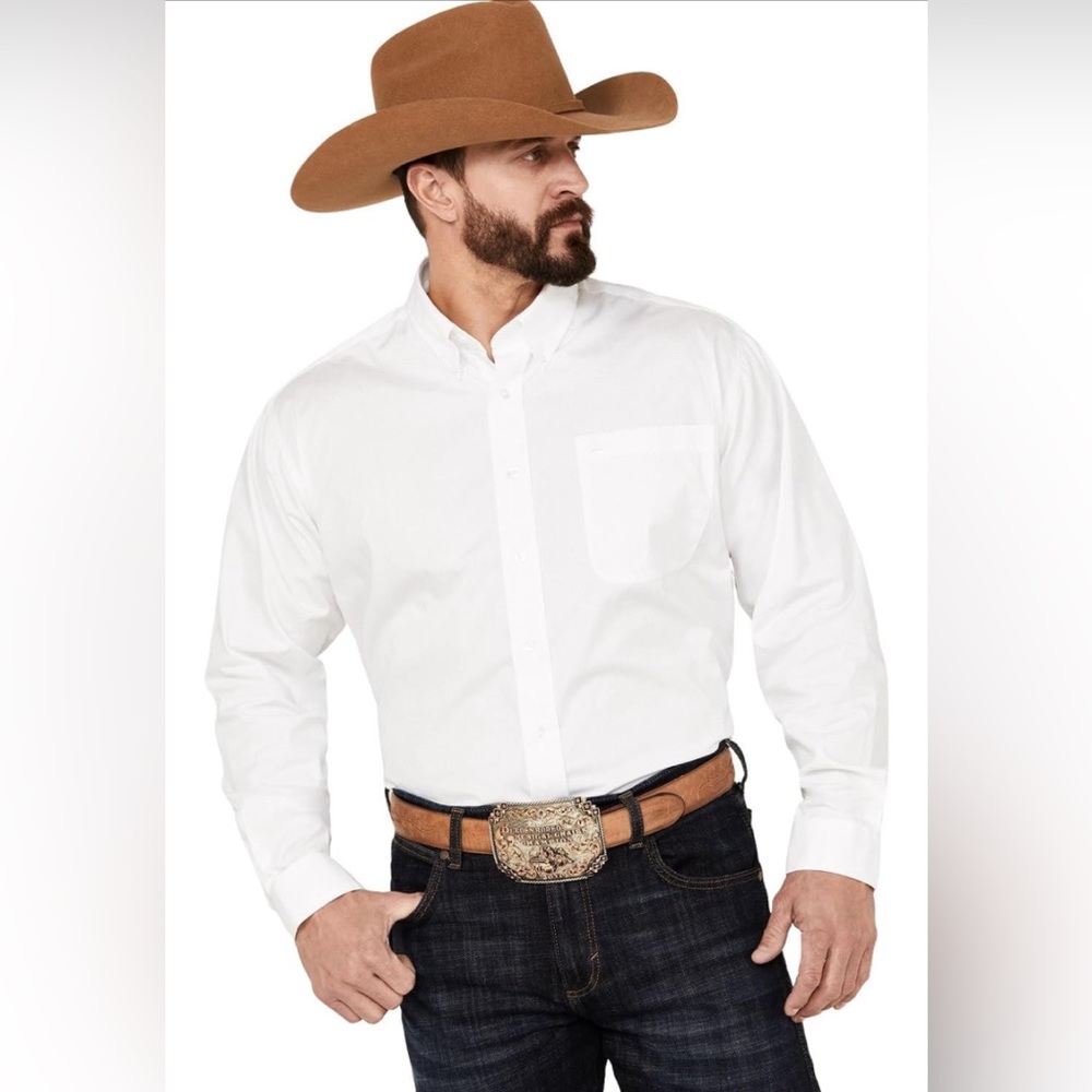Cinch white button up